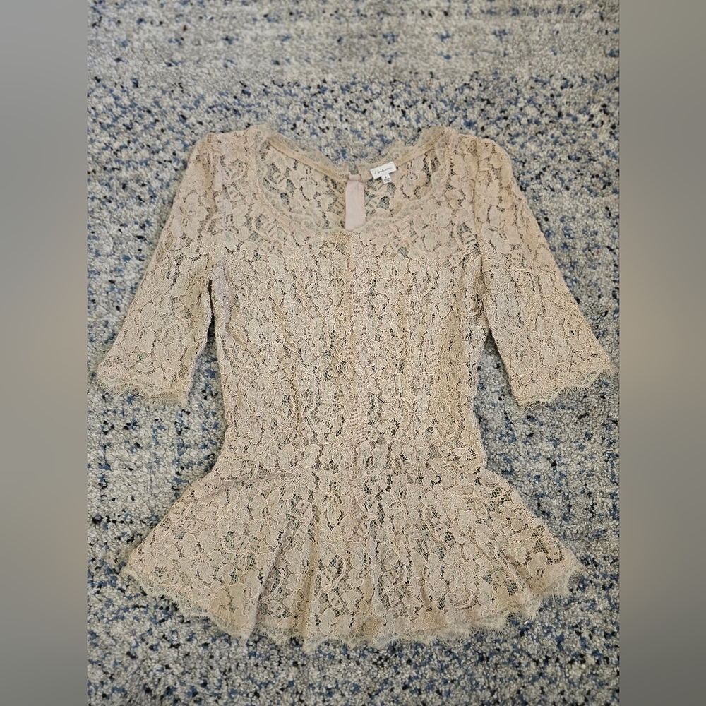 Babaton Lace Blouse in Beige